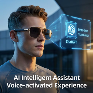 Lunettes audio intelligentes avec fonction marche/arrêt automatique, charnière à ressort métallique, commande tactile et chargement magnétique pour la musique et les appels mains libres - Product Image 3