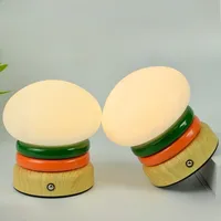 Lampe de table rechargeable, design simple et atmosphérique, en forme de hamburger, cadeau pour enfants, décoration de chambre
