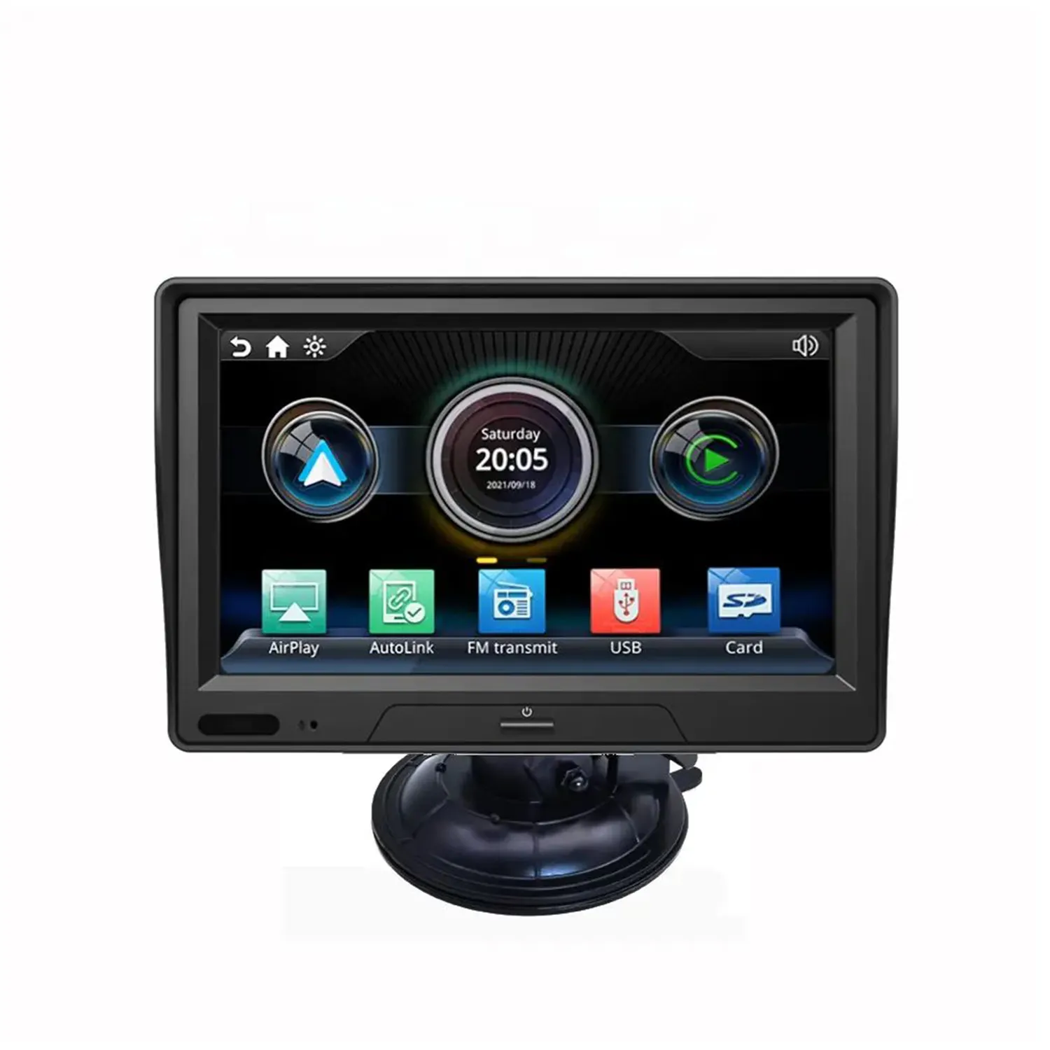Ihuella 7 pouces Android12 Autoradio Portable Universel WIFI GPS Auto CarPlay Multimédia Écran Tactile
