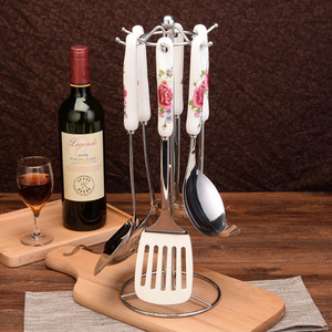 Ensemble d'ustensiles en céramique en vente chaude, ensemble d'ustensiles en porcelaine, 6 pièces - Product Image 2