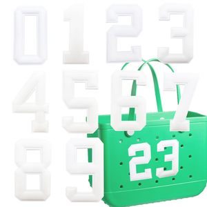 Bogg Bag Number Charms <b>Insert</b> Decorative Letters 0-9 Compatible with Bogg Bag Original All Models for <b>Handbag</b> Beach Tote Bag - Product Image 1