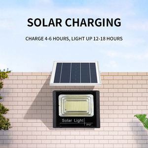 Lampe solaire extérieure étanche réflecteur projecteur avec télécommande lumière LED jardin cour lampe solaire aluminium 90 <span class=keywords><strong>80</strong></span>-20-50