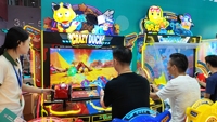 Meng Duck Battle Machine de tir interactive 3 joueurs, construction métallique, à monnayeur, pour salles d'arcade et lieux de jeux intérieurs