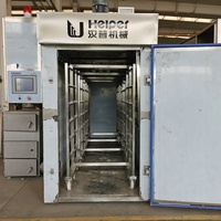 Grande capacité 250 500 1000 kg par lot four à fumée de bacon saucisse liquide fumoir viande gaz fumée maison poisson machine à fumée