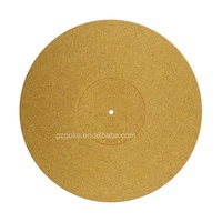 Hoogmateriaal Vinylplaten Kurk & Rubber Lp Slipmat Met Isolatieschijven