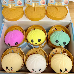 Nuevas Pelotas Sensoriales Antiestrés de Baozi con Purpurina 2026: Caja Misteriosa de Juguetes Blandos Coloridos con Forma de Dumpling - Product Image 3