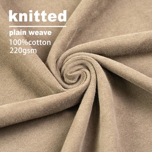 Nhà Máy Bán Buôn 100% Tinh Khiết Bông 220gsm Sợi Đôi Chải Dệt Kim T-Shirt Vải Cho Túi Xách Bao Gồm Rèm Cửa Mái Hiên Chàng Trai Cô Gái - Product Image 1