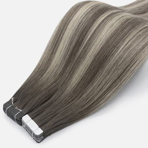 Qualità di lusso doppio disegnato cuticola allineata <span class=keywords><strong>cenere</strong></span> <span class=keywords><strong>biondo</strong></span> nastro di <span class=keywords><strong>capelli</strong></span> russi in estensione originale umano vergine <span class=keywords><strong>capelli</strong></span> Remy - Product Image 2