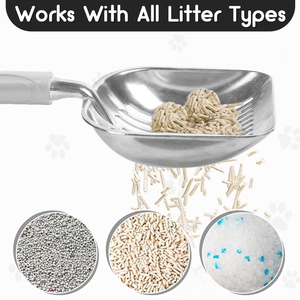 Vente en gros de pelle à litière pour chat pelle à chat en métal manche en bois plastique pelle à tamiser pelle à litière en alliage d'aluminium robuste - Product Image 2