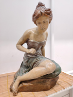 Statue de déesse de style européen Figurine en laiton artistique originale Moulages décoratifs pour décorations pour la maison