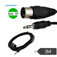 OEM usine Din 7 broches mâle à 3.5mm 1/8 pouces mâle câble Audio stéréo MIDI 7 broches à 3.5mm câble AUX