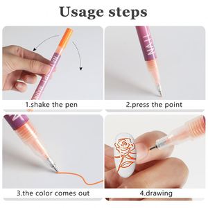 ชุดปากกาเขียนเล็บ DIY 12 สี หัวปากกาแบบไมโครพอรัส ปลอดสารพิษ เป็นมิตรกับสิ่งแวดล้อม หัวแปรงขนาดเล็ก 0.5 มม. สำหรับงานศิลปะบนเล็บระดับมืออาชีพ - Product Image 3