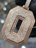 Pendentif Hip Hop Personnalisé en Argent Sterling 925 Plaqué Or avec Diamants Moissanite de Formes Variées, Certifiés GRA, pour Rapper