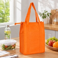 Bolsa Térmica Personalizada con Logotipo, de Tela No Tejida, con Forro de Papel de Aluminio y Cierre Superior con Cremallera, para Regalos Corporativos