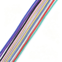 Cordon Kumihimo en polyester tressé haute densité de 3 mm, 8 brins, 1 mm de large, pour la fabrication de bijoux chinois DIY (vente en gros)