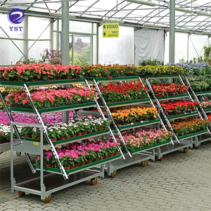 <span class=keywords><strong>Carrito</strong></span> de flores de acero con plataforma de contrachapado galvanizado para invernadero de almacenamiento de transporte - Product Image 6