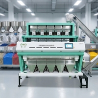 Machine de tri optique CCD couleur pour granulés plastiques avec caméra CCD couleur IA, trieuse optique pour la sélection des déchets plastiques