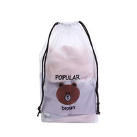 Sacs en poly en plastique imperméable transparent givré EVA personnalisé avec logo imprimé personnalisé pour le stockage de vêtements et de chaussures