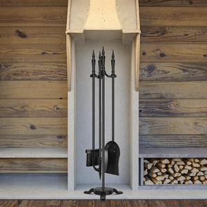 Phong Cách Hiện Đại Kinh Tế Sắt Thép Phổ Biến Log Chủ Phụ Kiện Kim Loại Lò Sưởi Công Cụ Thiết Lập Cho Mùa Đông Hộ Gia Đình Sử Dụng - Product Image 2