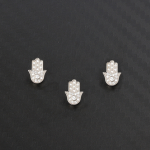 Fashionable ASTM F136 Titanium CZ Pave Internally Threaded Top Earring Piercing Gold Zircon <b>Nose</b> <b>Rings</b> for Children for Wedding - Product Image 2