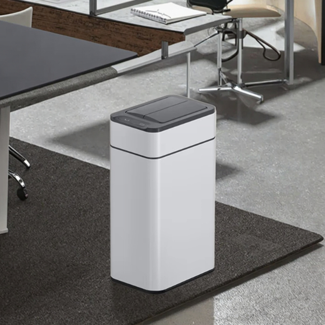 Smart 50-Liter Touchless Stainless Steel Trash Can 13 Gallon Automatic Self-Sealing Indoor Dustbin for Kitchen Use Capacity
