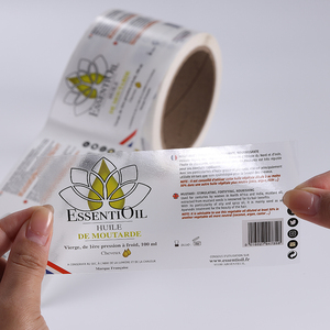 Factory Wholesale Roll Clear Transparent <b>Vinyl</b> <b>Sticker</b> Custom Logo Waterproof Self Adhesive Label For Product Packaging - Product Image 5