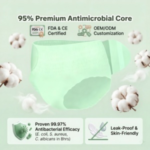 Insoftb Vente en gros OEM Culottes menstruelles jetables, culottes hygiéniques, logo personnalisé d'usine, haute absorption, commande en gros - Product Image 4