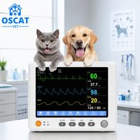 Moniteur patient vétérinaire OSCAT VM9 8,4 pouces multiparamètres pour animaux de compagnie ECG SpO2 NIBP RESP TEMP pour clinique vétérinaire hôpital animalier