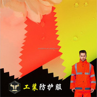 Tela de Poliéster Fluorescente Certificada EN471, 300D*7S, Reflectante, Visión Nocturna, Satinado, FR, Impermeable, para Uniformes de Seguridad, Policía contra Incendios
