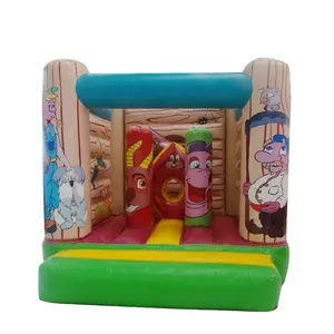 Mini bouncer inflável aoqi, mini bouncer inflável de circo interessante para crianças, venda