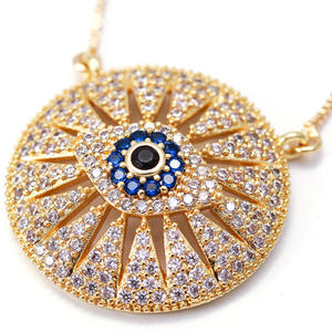 เครื่องประดับแฟชั่นเข็มกลัดตาปิศาจเพชรที่ดูโดดเด่นสร้อยคอจี้ตาแบบเรียบง่ายและสง่างามสำหรับผู้หญิง - Product Image 2