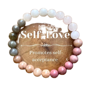 สร้อยข้อมือแฟชั่นทำด้วยมือสำหรับผู้หญิงโรสควอตซ์และอเมทิสต์เสน่ห์นำโชคและของขวัญสุดพิเศษ - Product Image 1