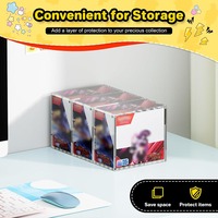 Boîte de rangement pour cartes en acrylique magnétique épaissie, anti-poussière, étanche, gain de place, personnalisée en usine