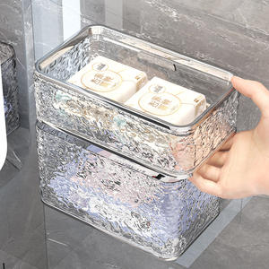Caja de Almacenamiento para Papel Higiénico, de Plástico, para Montar en la Pared del Baño, sin Perforaciones - Product Image 3