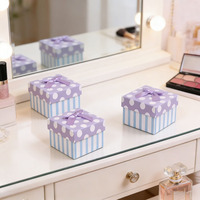 Boîte cadeau violette de luxe, boîte d'emballage pour bijoux avec logo personnalisé, haute qualité