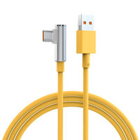Câble de données 120W Type-C pour téléphones mobiles Super Fast 6A Charging Right Angle USB Compatible pour TPE Jacket 2m 5m Cable