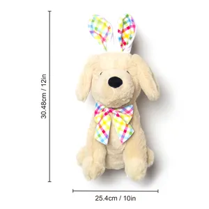 Desain baru Easter 12 "anjing dengan telinga kelinci + mainan mewah kustom