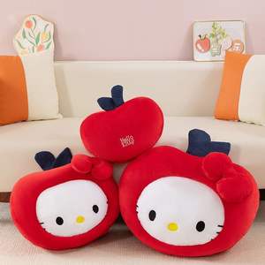 Pour princesse mer Animal pomme oreiller en peluche soulagement du Stress brodé maille doublure mignon chambre voiture <span class=keywords><strong>coussin</strong></span> lit décoration - Product Image 3