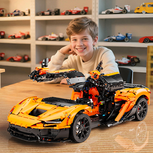 TGL T5051 2025 Nuovo MOC City 1:6 Auto Sportiva Arancione Mattoncini Modello da Assemblare Giocattoli per Ragazzi Bambini Regalo di Natale Set di Blocchi da Costruzione - Product Image 3