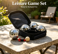 Boules de pétanque pour jeu de pelote, quatre boules en argent, emballage en nylon, logo personnalisable.