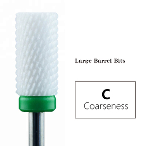 6.6mm Coated Large Barrel Ceramic Nail <b>Drill</b> <b>Bit</b> Grit C M F for Salon Manicure Gel Removal - Product Image 3