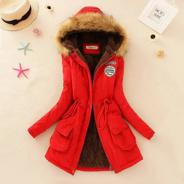 Lady Denim Jacket With Fur Collar Long Hoodies 2022 winter women's parkas coats hooded fur collar bomber jacket woman