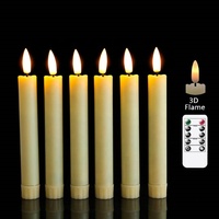 Bougie d'anniversaire à mèche noire 3D sans flamme