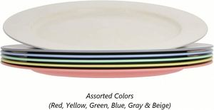 Assiette en paille de blé de 10 pouces, ensemble de vaisselle, compatible lave-vaisselle et micro-ondes, incassable, récipient alimentaire biodégradable - Product Image 2