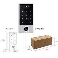 Nouvelle serrure numérique extérieure TTLock avec accès mobile NFC, ouverture à distance, contrôle d'accès intelligent par reconnaissance faciale avec WiFi et Bluetooth