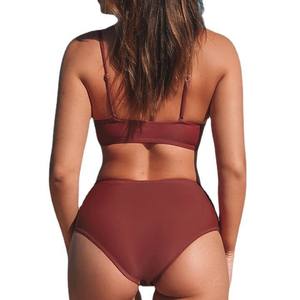 <span class=keywords><strong>Maillot</strong></span> <span class=keywords><strong>de</strong></span> <span class=keywords><strong>bain</strong></span> bikini deux pièces sexy pour femme avec dos nu et <span class=keywords><strong>bas</strong></span> string, 100 % polyester, séchage rapide et extensible, motif imprimé - Product Image 4