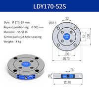 ZGKY215-50L Zero Point Quick Change Riser Plate (52mm) untuk Mesin Penggilingan-Penggerak Manual Akurasi Tinggi Pertukaran Cepat Multi-Axis