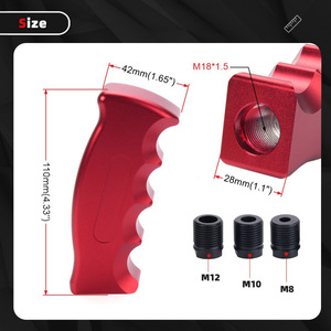 Pommeau de levier de vitesse en alliage d'aluminium, tête de levier ergonomique SFN231, multicolore, ajustement universel - Product Image 2