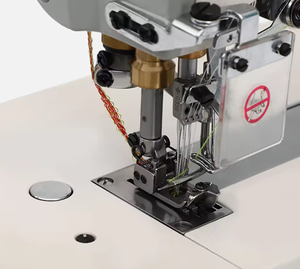 Machine à coudre industrielle automatique haute vitesse JUKKY 500A à lit plat, point de recouvrement pour vêtements et combinaisons de travail en usine - Product Image 3