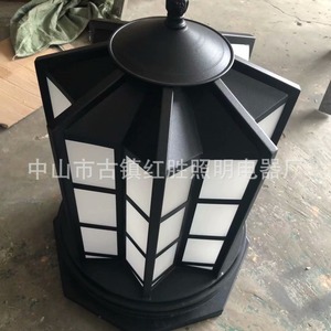 โคมไฟเสาบรอนซ์ LED E27 แบบกึ่งติดเพดาน สำหรับสวนภายนอก รับประกัน 5 ปี - Product Image 4